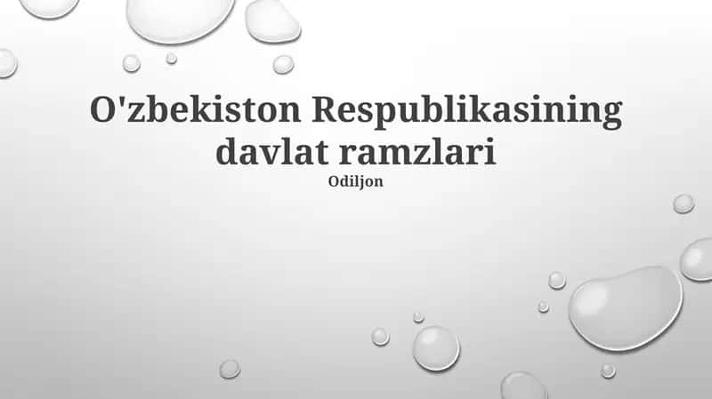 O'zbekiston Respublikasining davlat ramzlari 1
