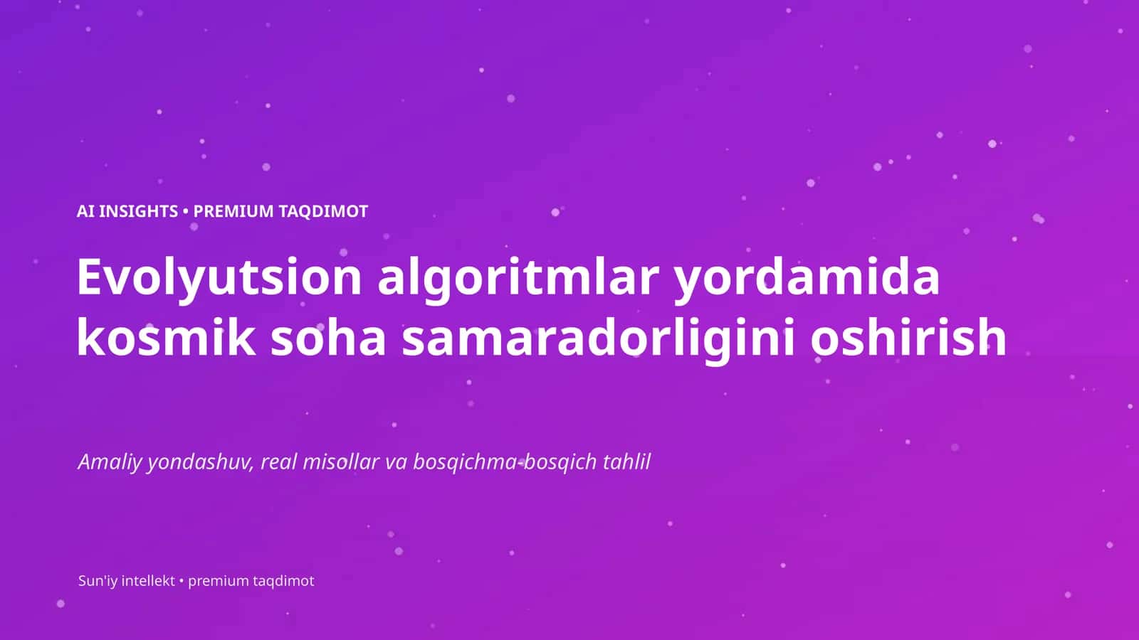 Evolyutsion algoritmlar 1