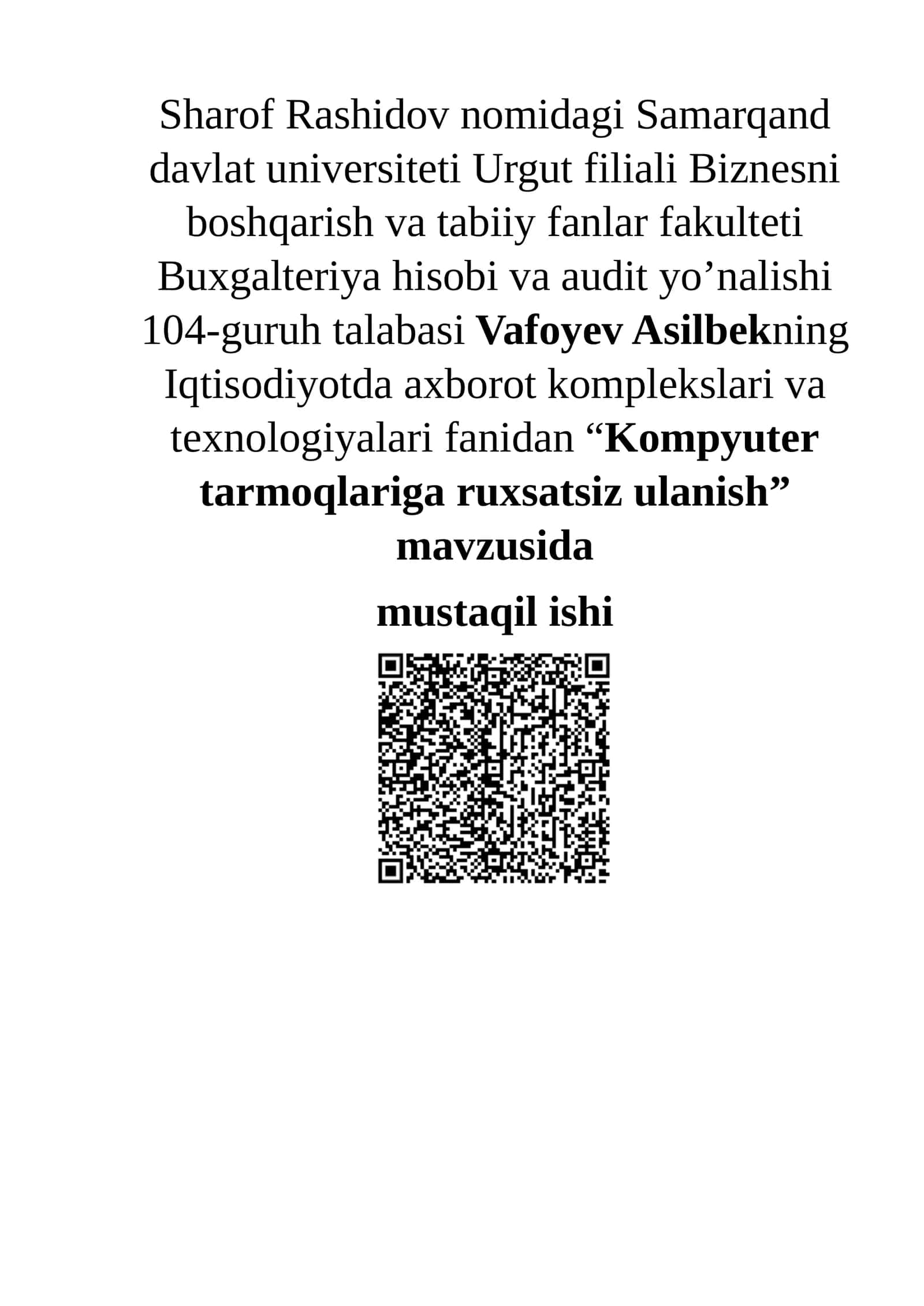 Kompyuter tarmoqlariga ruxsatsiz ulanish 1