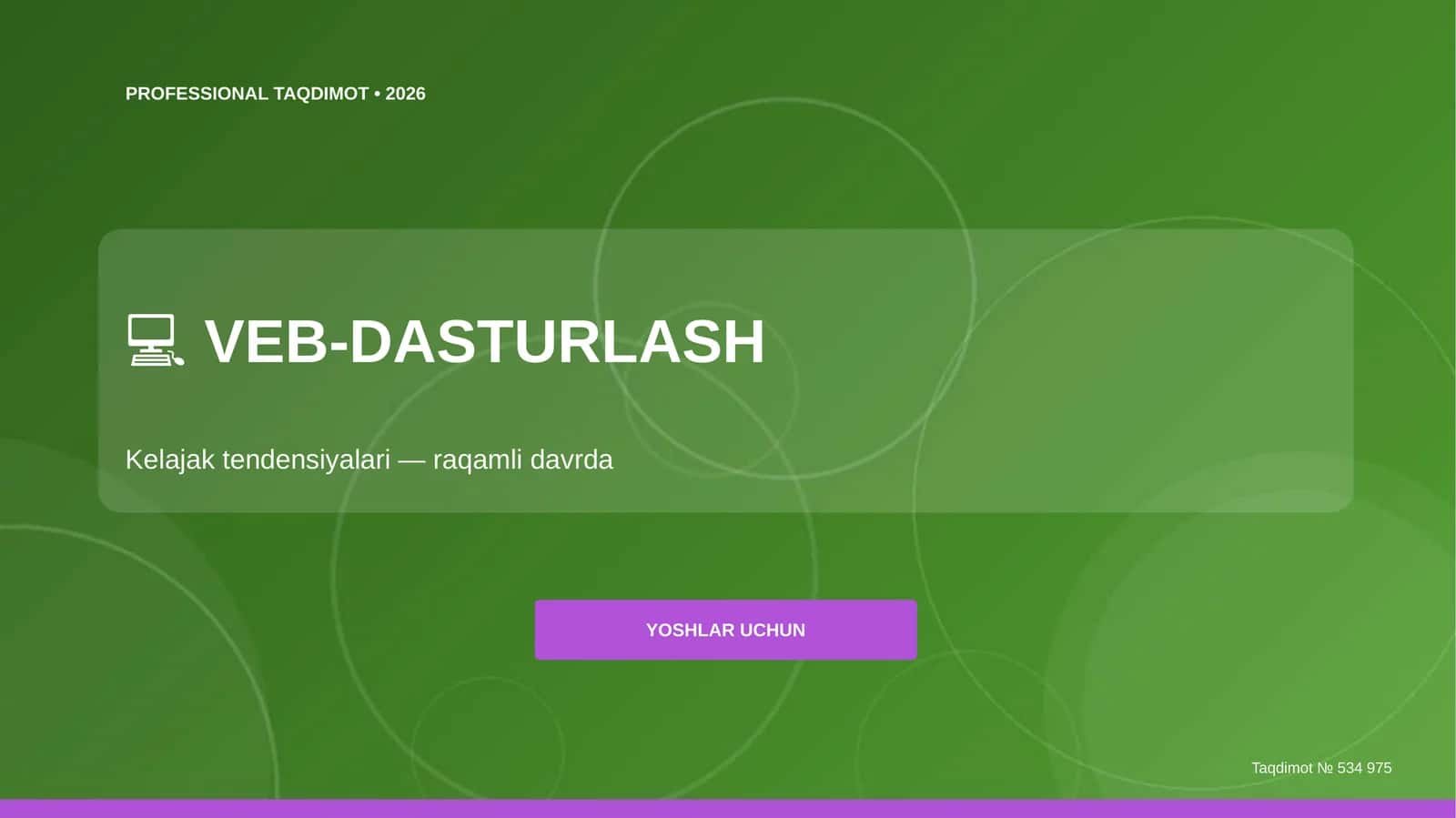 PROFESSIONAL TAQDIMOT • 2026 1