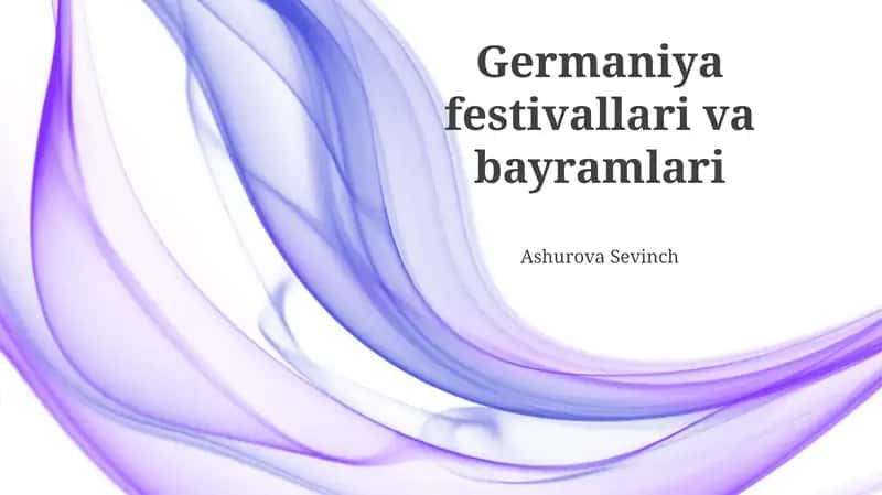 Germaniya festivallari va bayramlari 1