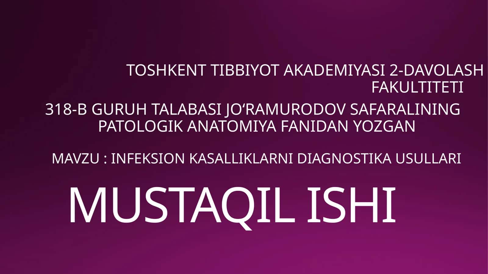 INFESION KASALLIKLAR 1