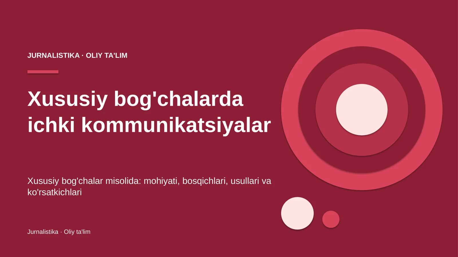 Xususiy bog'chalarda ichki kommunikatsiyalar 1