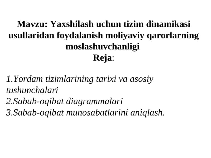 Yordam tizimlarining tarixi va asosiy tushunchalari 1
