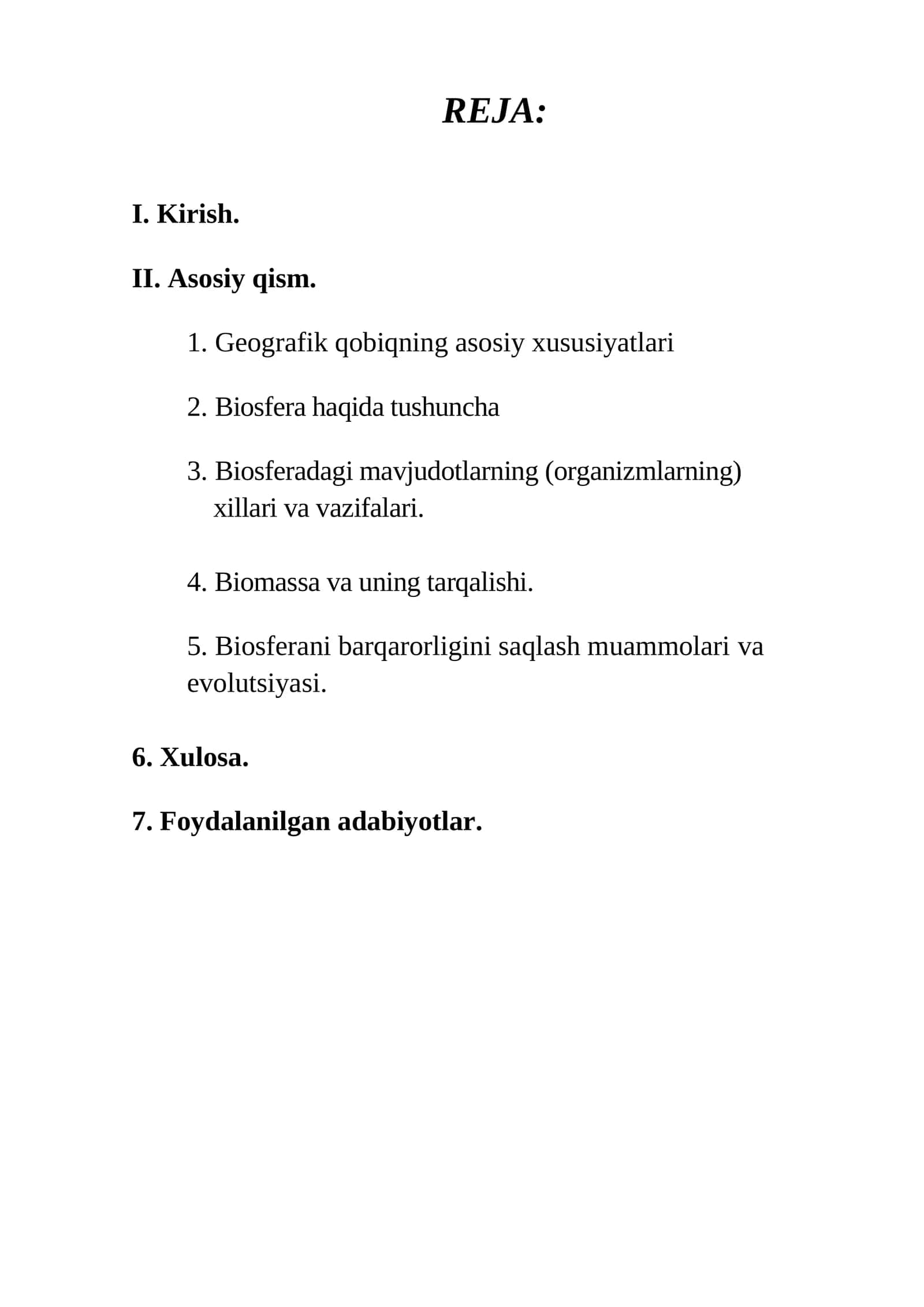 Mavjudotlarning xillari va vazifalari 1
