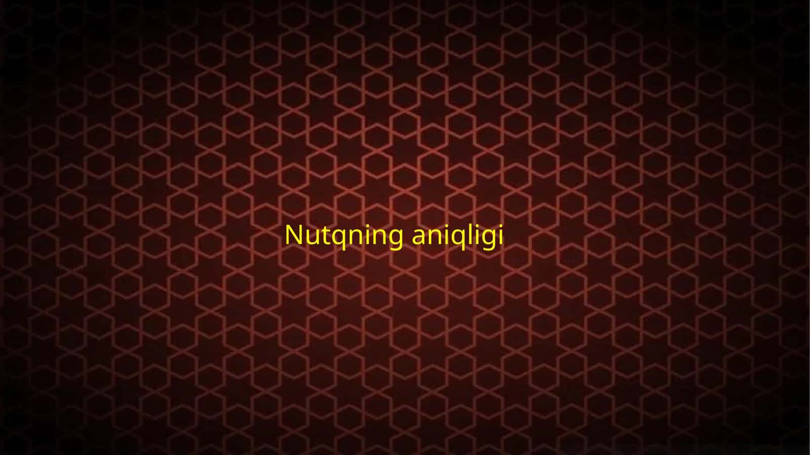 Nutqning aniqligi 1