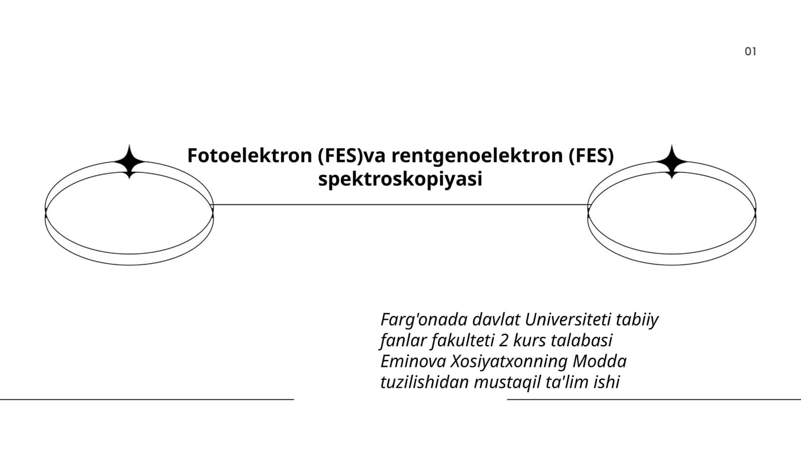 Fotoelektron (FES)va rentgenoelektron (FES) spektroskopiyasi 1
