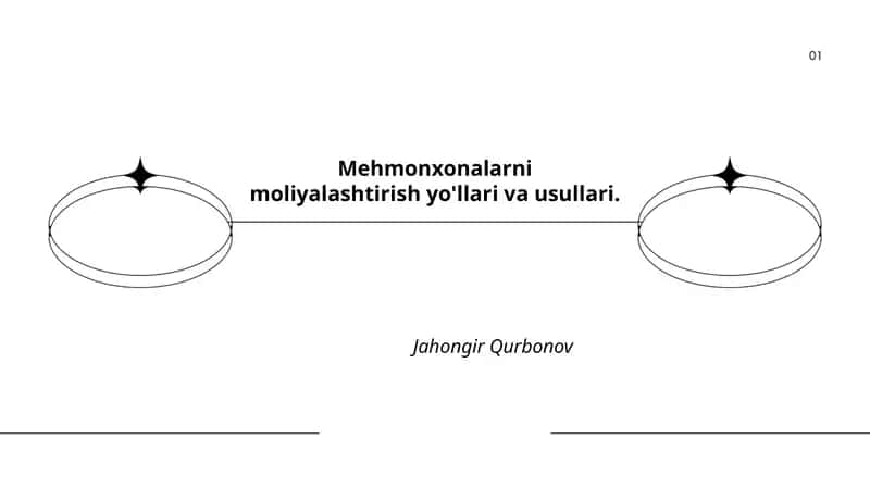 Mehmonxonalarni moliyalashtirish yo'llari va usullari 1