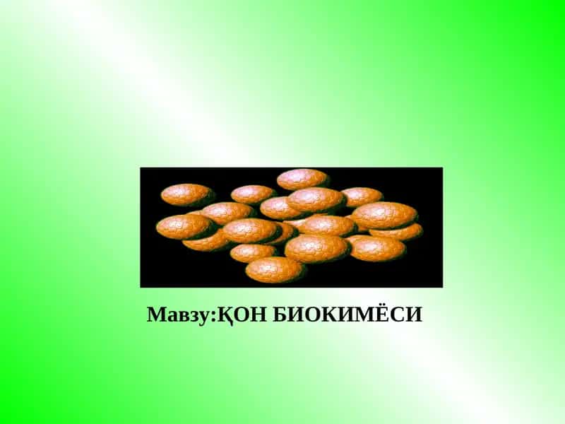 ҚОН БИОКИМЁСИ 1