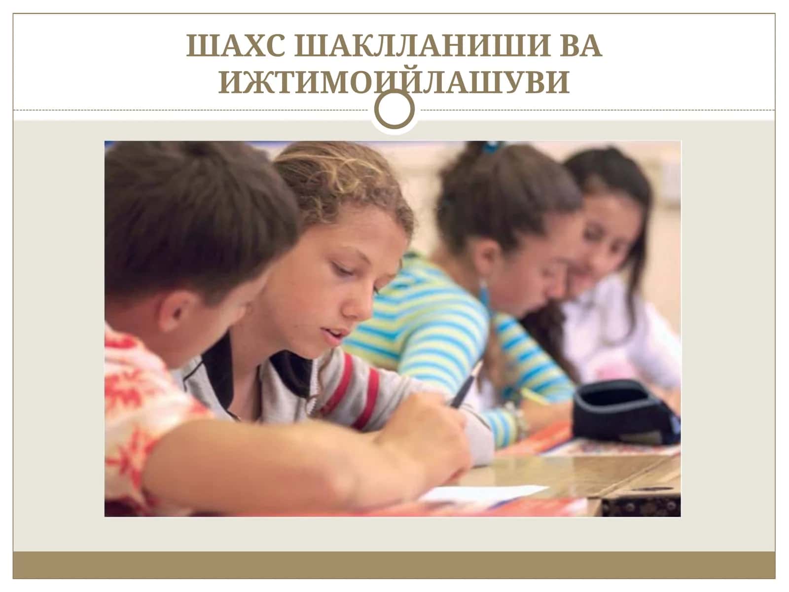 ШАХС ШАКЛЛАНИШИВА ИЖТИМОИЙЛАШУВИ 1