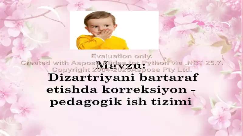 Dizartriyani bartaraf etishda korreksiyon-pedagogik ish tizimi 1