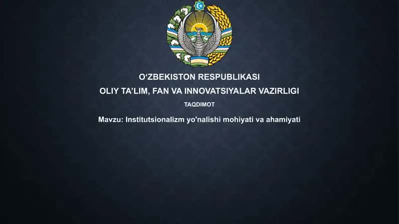 Institutsionalizm 1