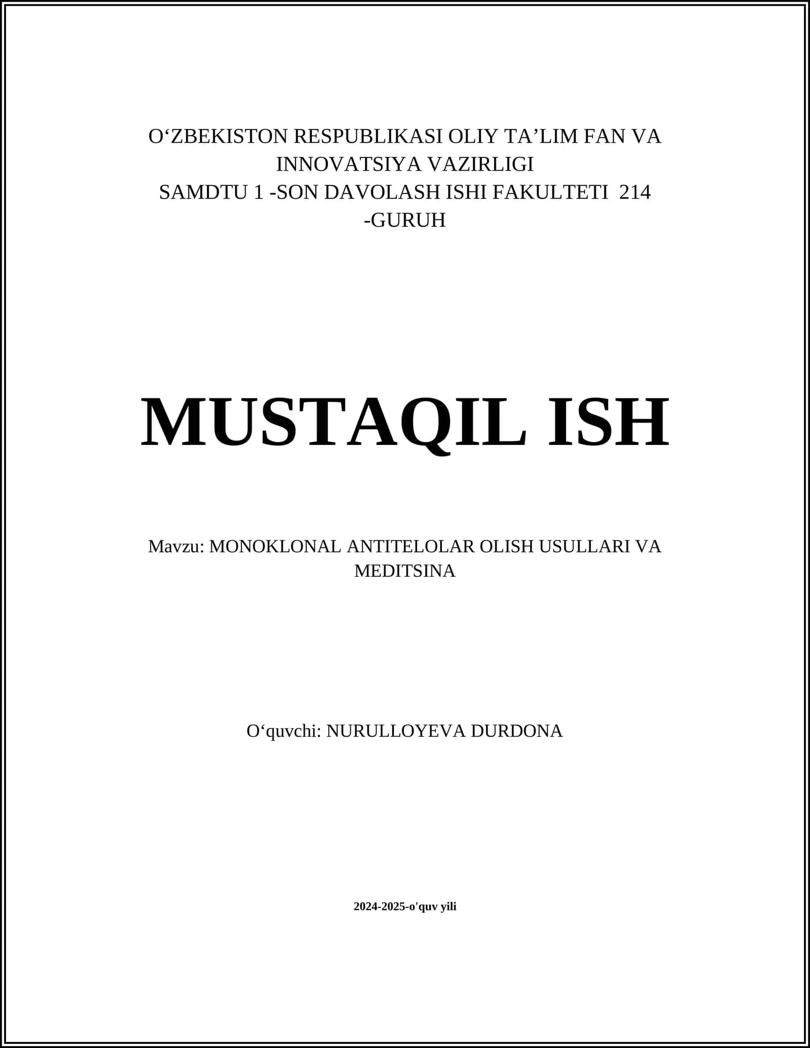 Monoklonal antitanalarning asosiy tushunchalari 1