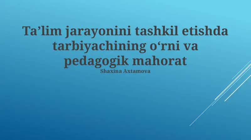 Pedagogik Innovatsiyalar 1