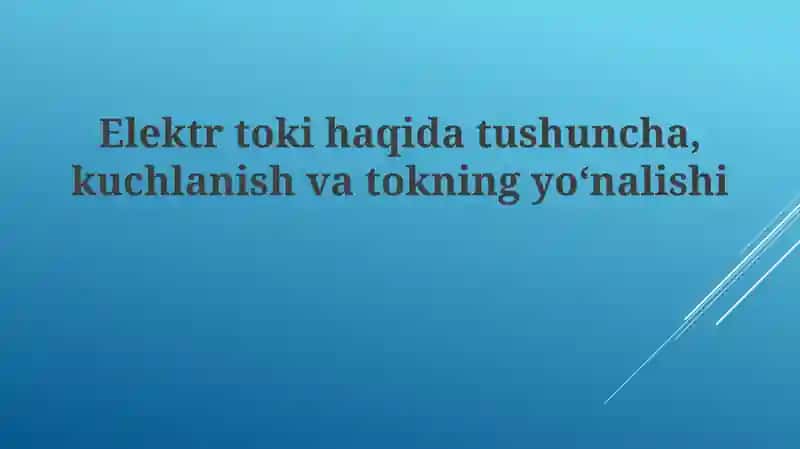 Elektr toki