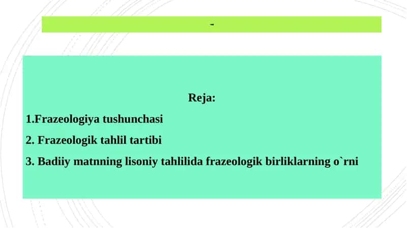 Frazeologik tahlil 1