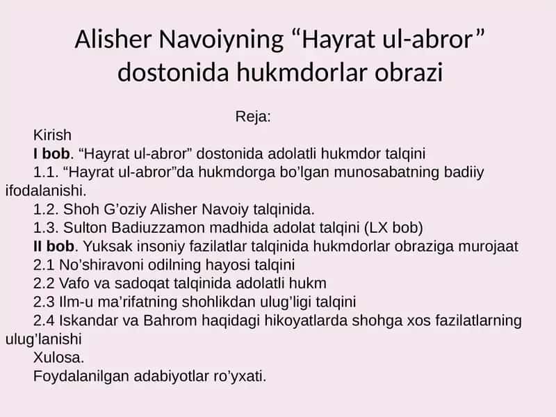 Hayratul-abror 1