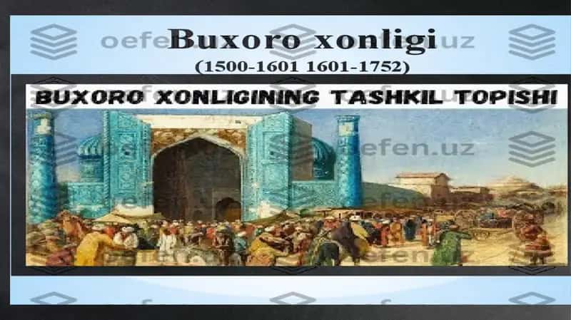 Buxoro xonligining tashkil topishi 1