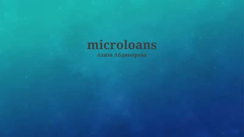 Microloans 1
