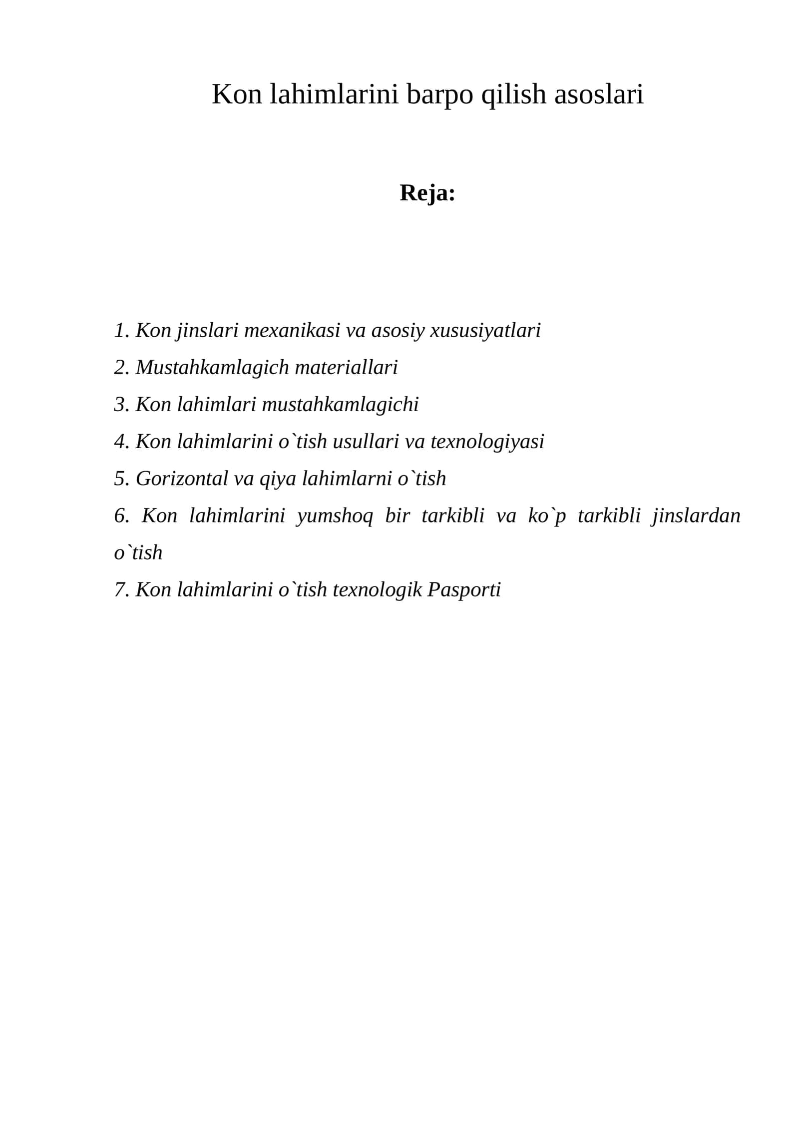 Kon lahimlarini barрo qilish asoslari 1