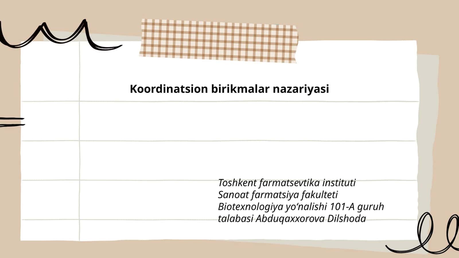 Koordinatsion birikmalar nazariyasi 1