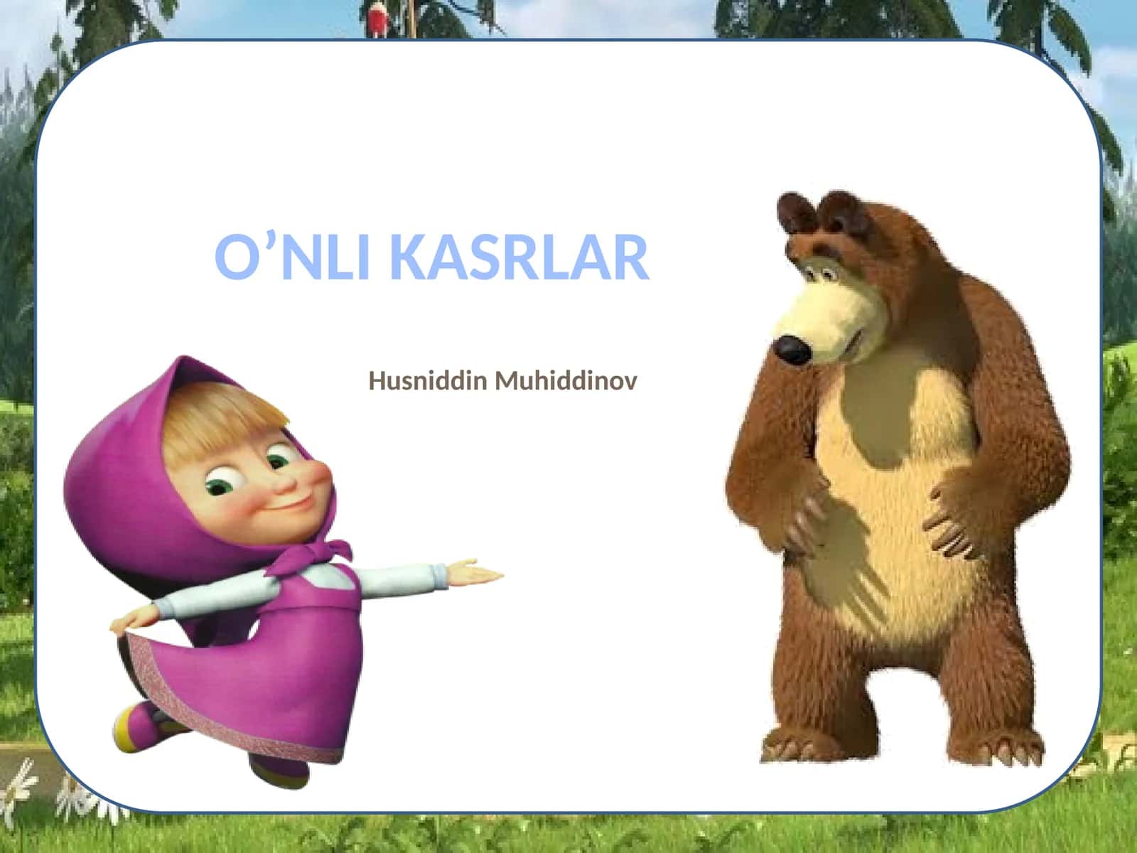 O’NLIKASRLAR 1