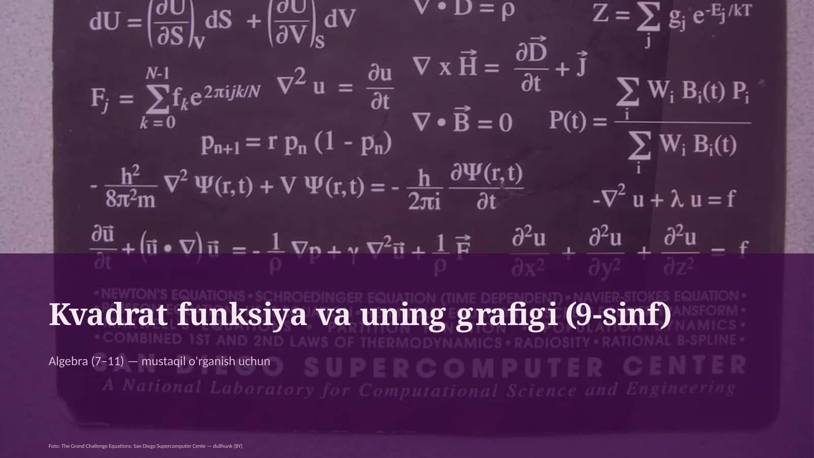 Kvadrat funksiya va uning grafigi (9-sinf) 1