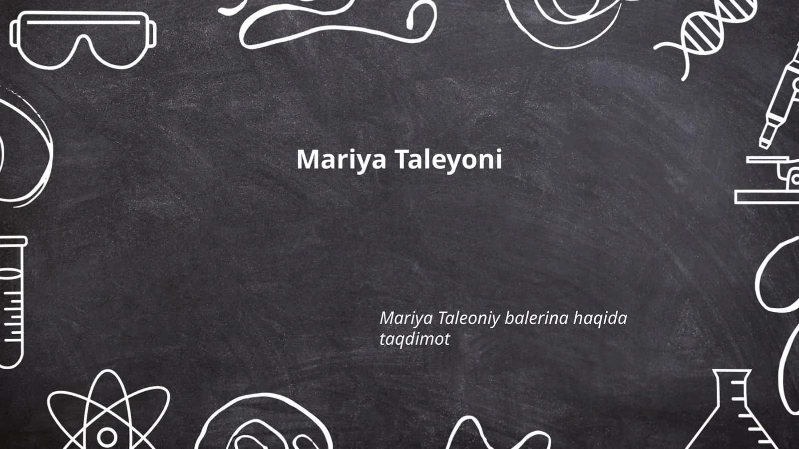 Mariya Taleoniy balerina haqida taqdimot 1