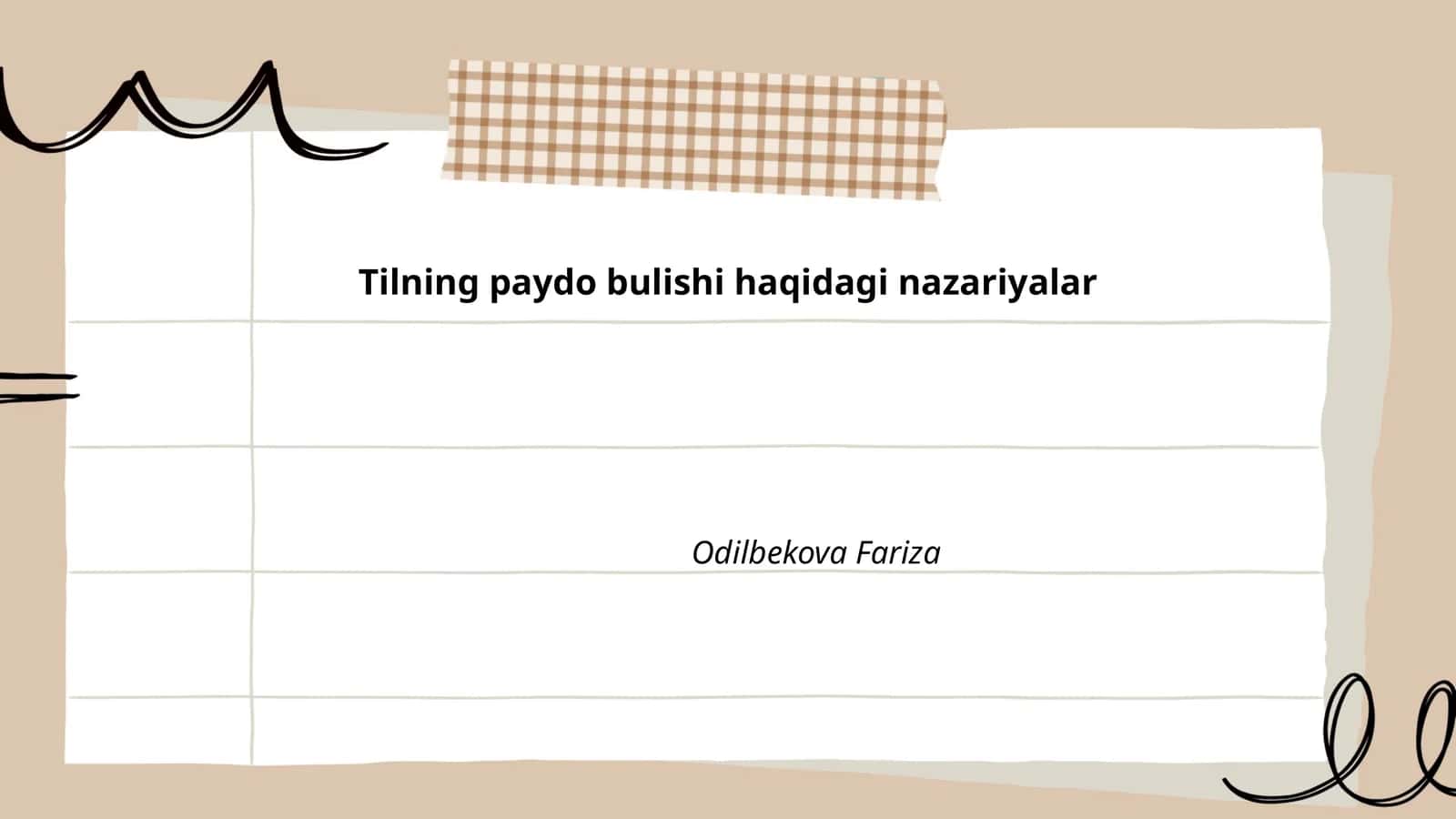 Tilning paydo bulishi haqidagi nazariyalar 1