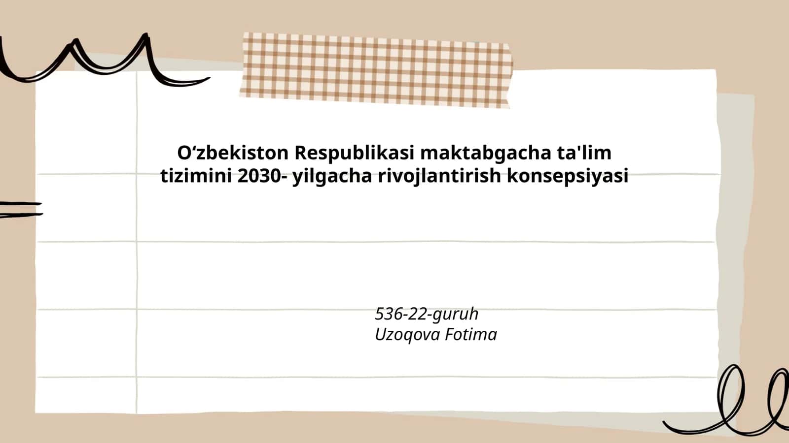 Oʻzbekiston Respublikasi maktabgacha ta'lim tizimini 2030- yilgacha rivojlantirish konsepsiyasi 1