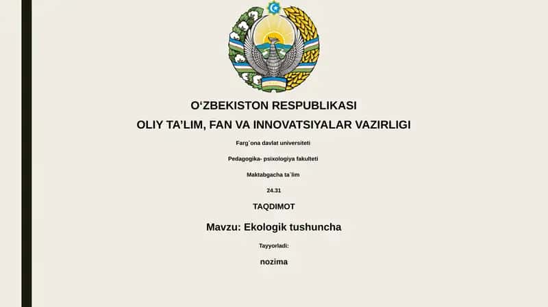Ekologik tushuncha 1