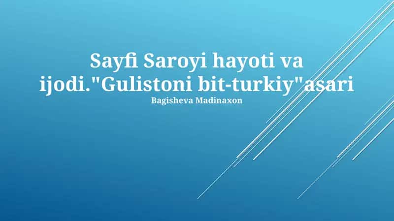 Gulistoni bit-Turkiy 1