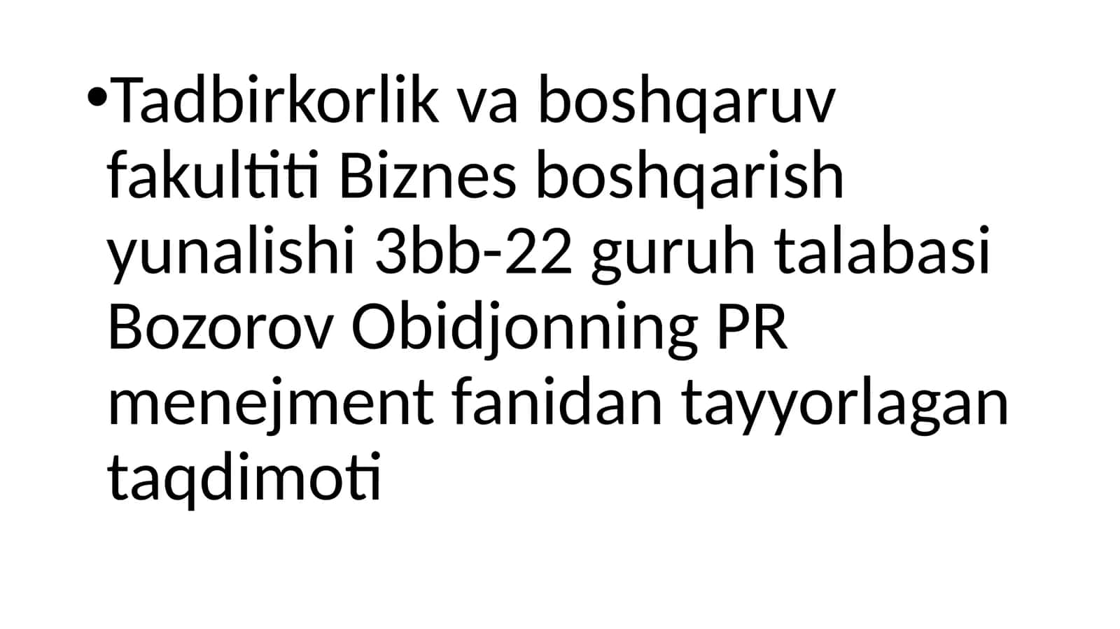 Jamoatchilik bilan aloqalar 1