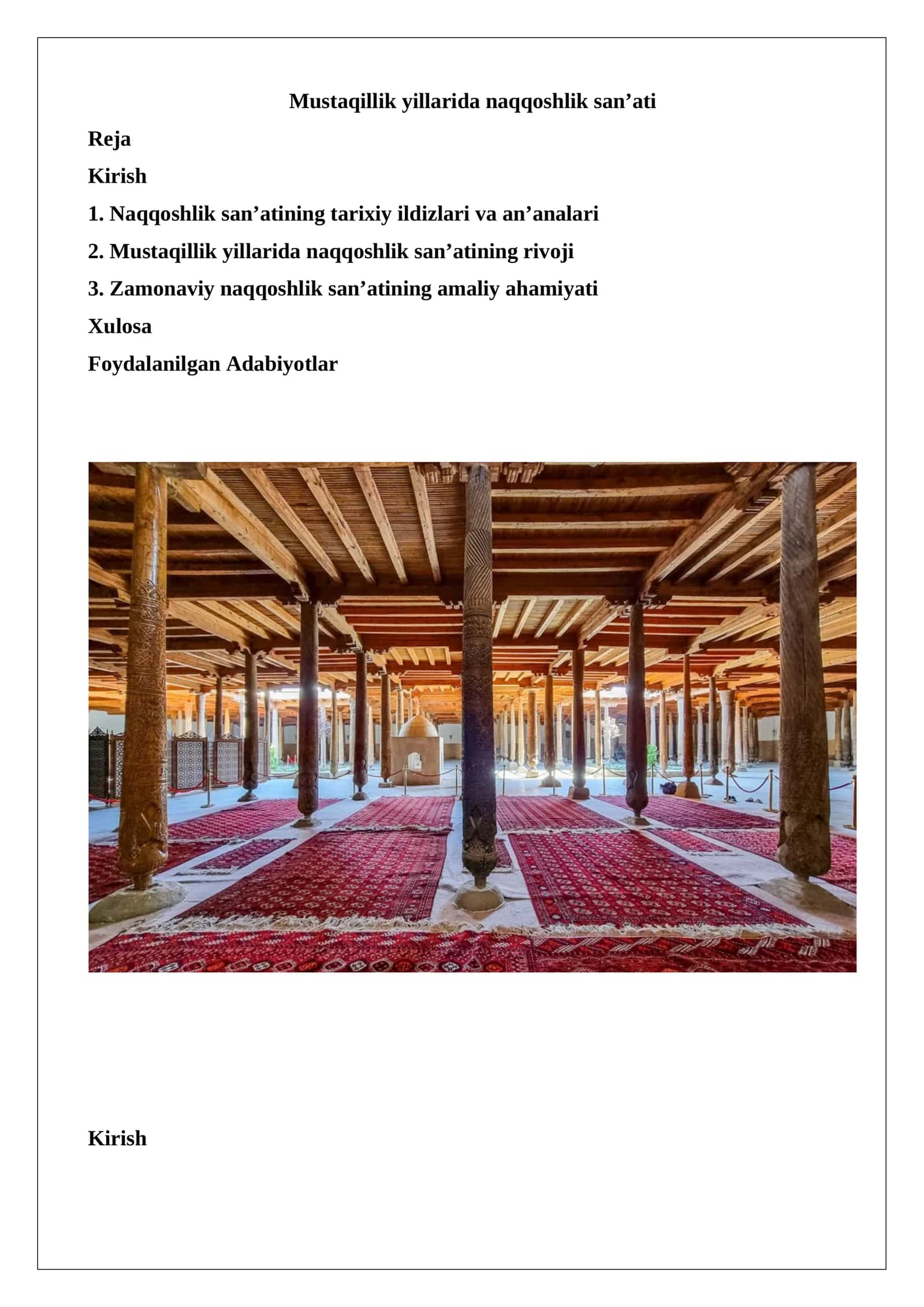 Mustaqillik yillarida naqqoshlik san’ati 1