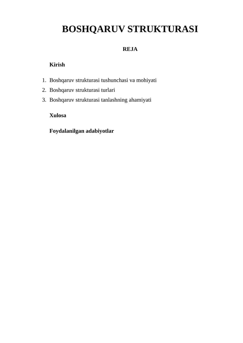 Boshqaruv Strukturasi 1