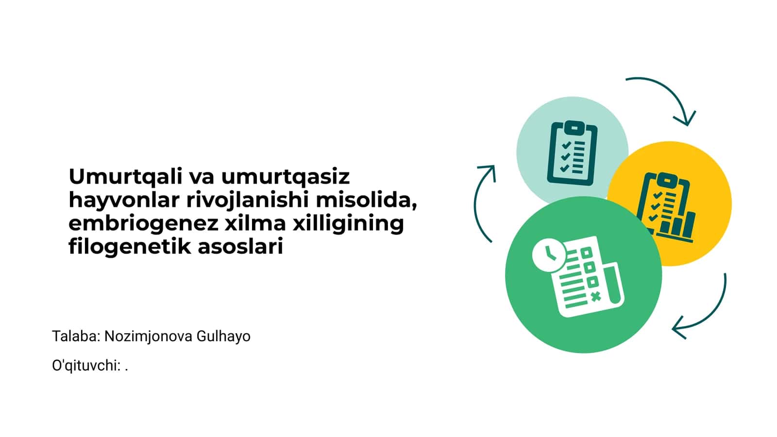 Embriogenez va ularning filogenetik asoslari 1