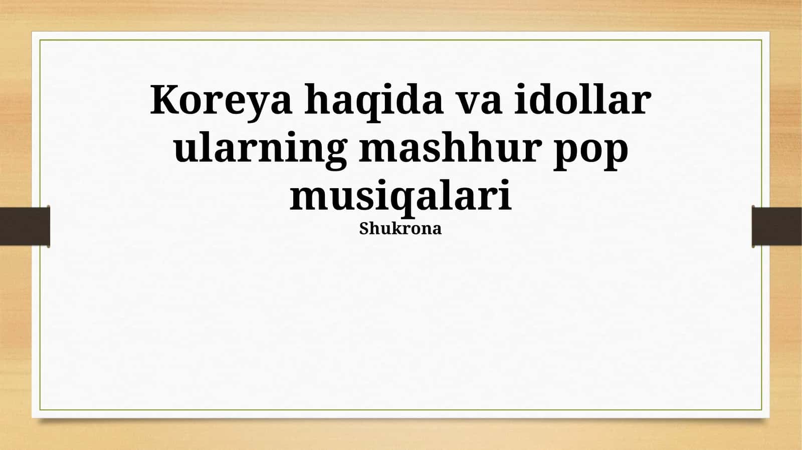 Koreya haqida va idollar ularning mashhur pop musiqalari 1