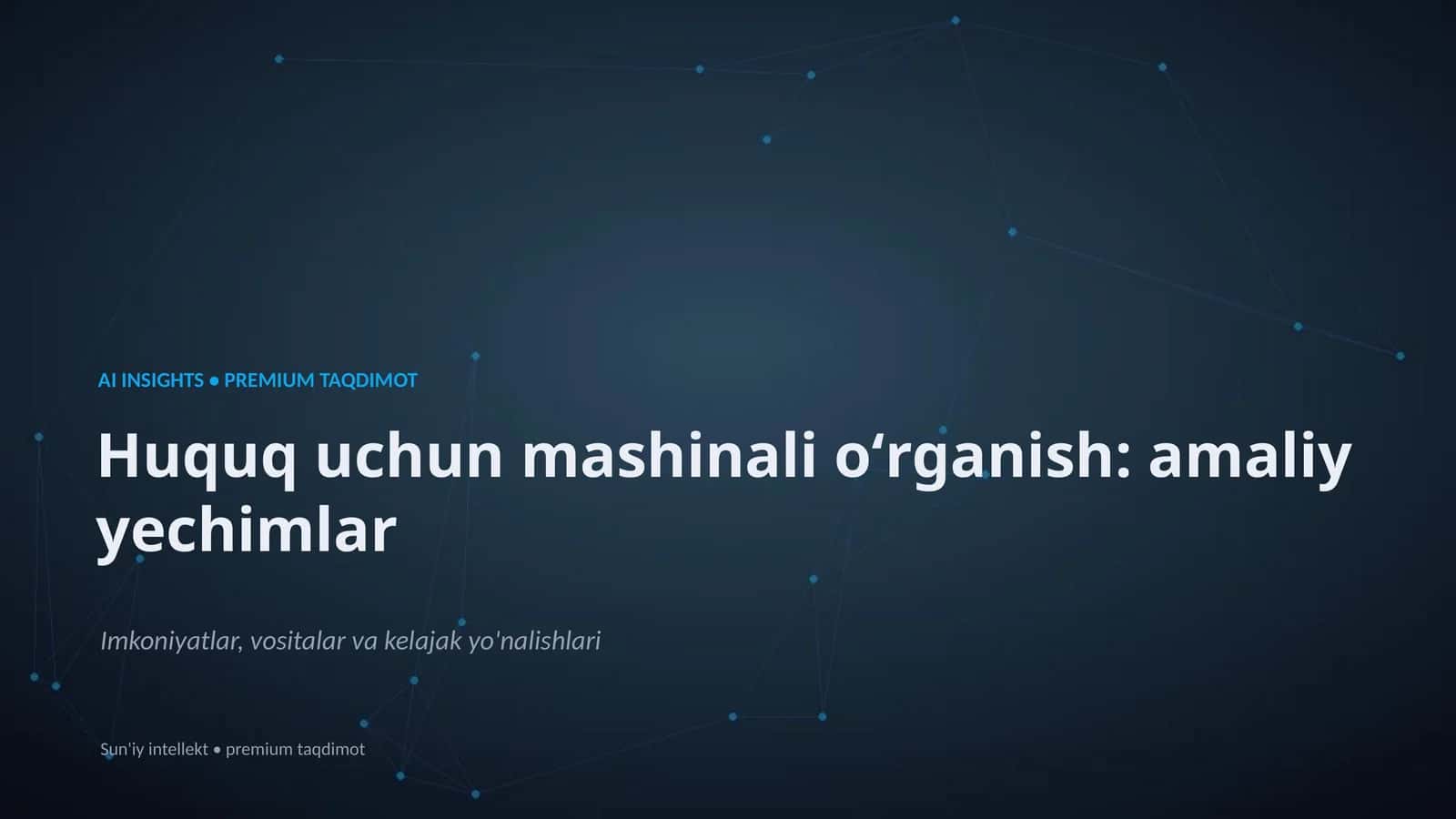 AI INSIGHTS • PREMIUM TAQDIMOT 1
