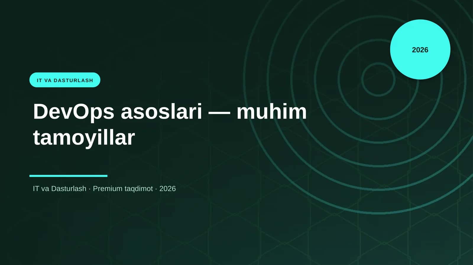 DevOps asoslari — muhim tamoyillar 1