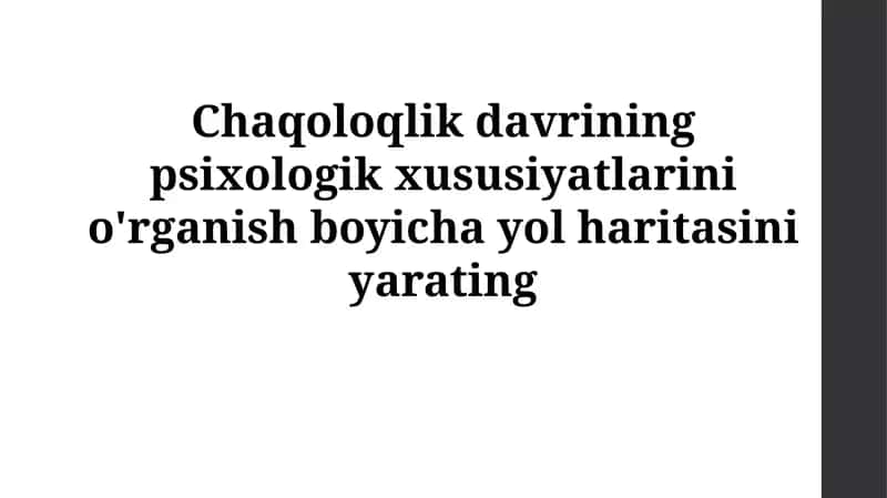 Infancy davr psixologiyasi 1
