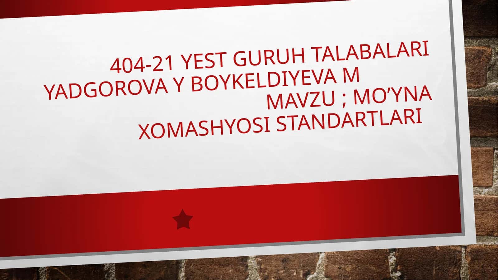 MO’YNA XOMASHYOSI STANDARTLARI 1