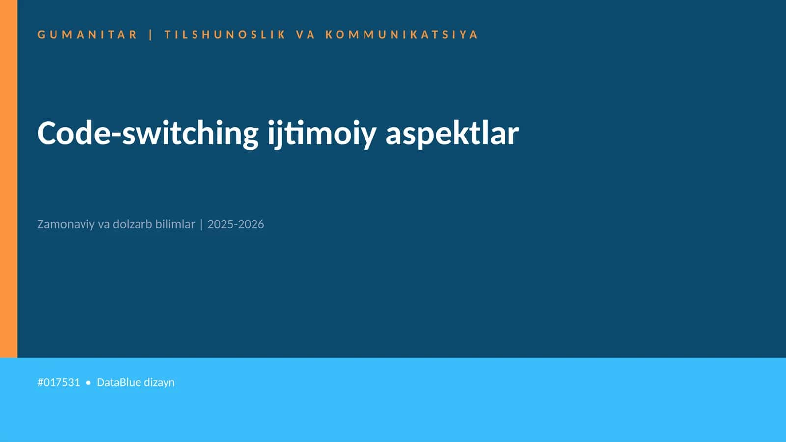 Code-switching ijtimoiy aspektlar 1