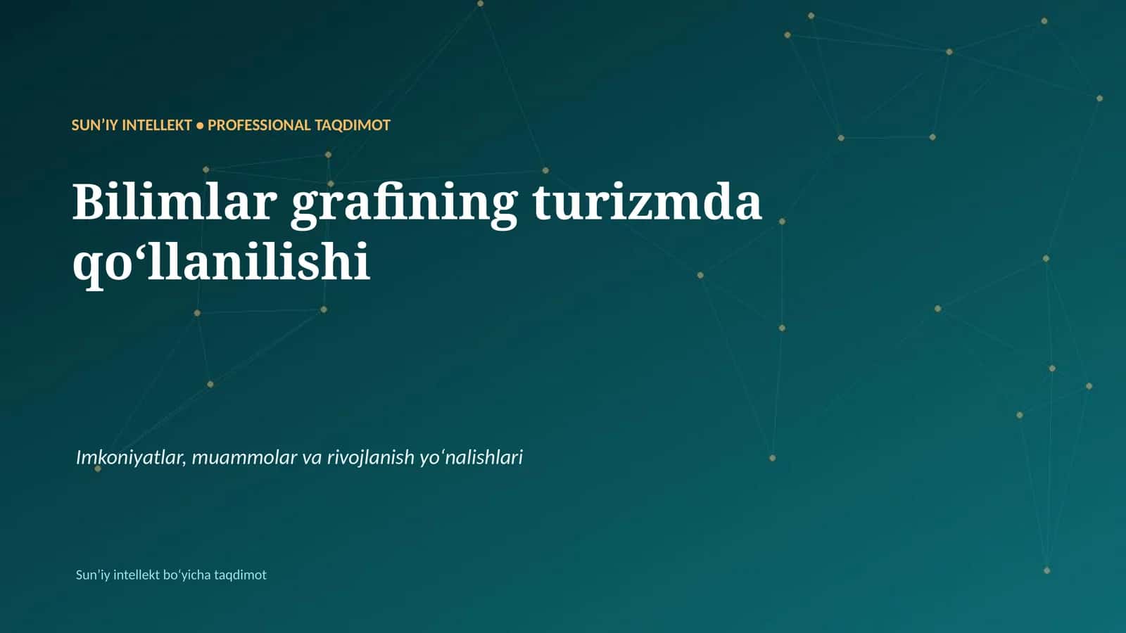Bilimlar grafining turizmda qoʻllanilishi 1