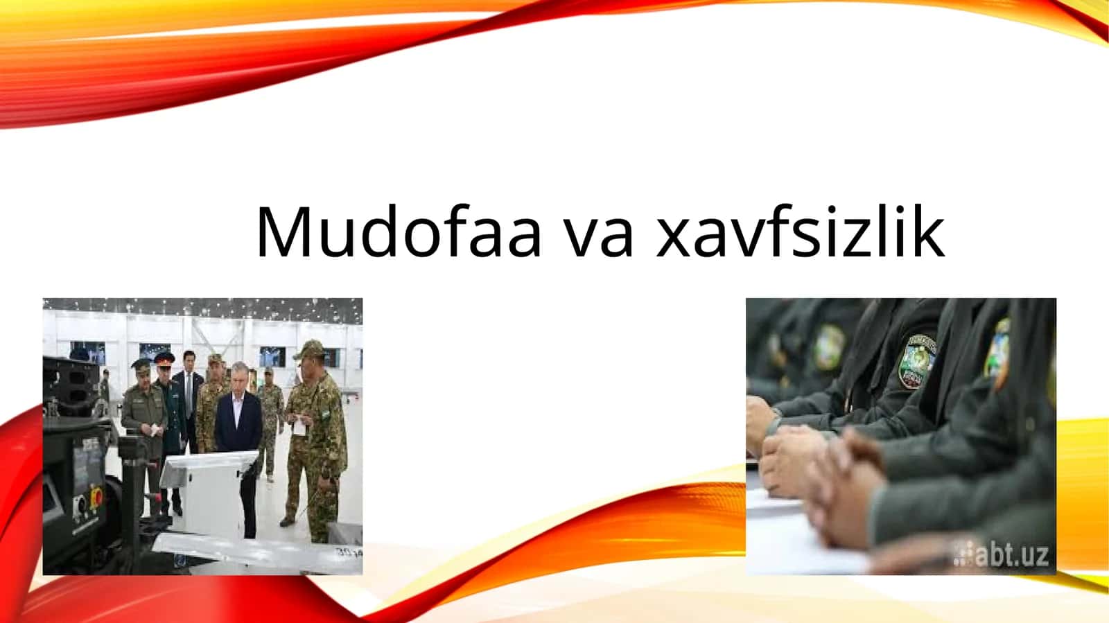 Mudofaa va xavfsizlik 1