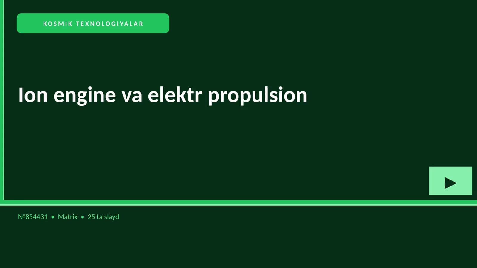 KOSMIK TEXNOLOGIYALAR 1