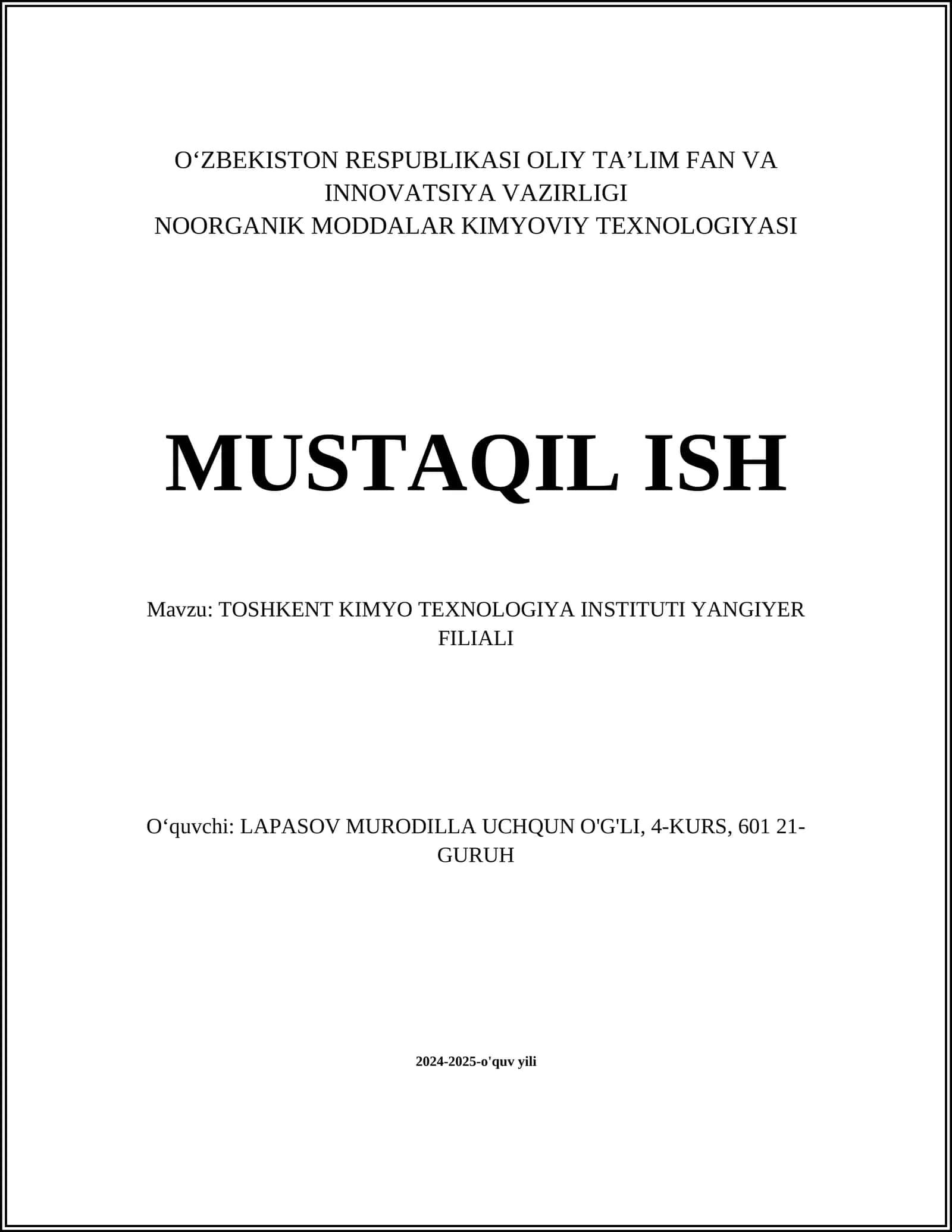 Oziq-ovqat texnologiyasi 1