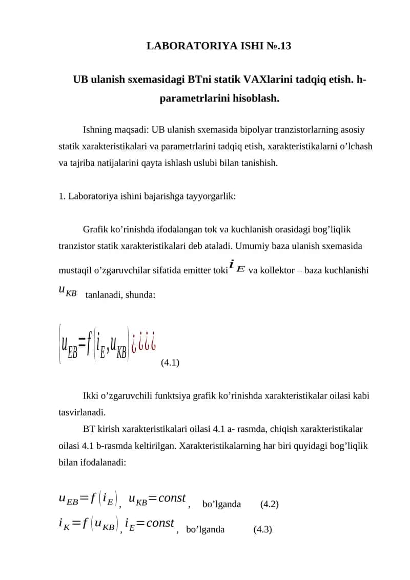 LABORATORIYA ISHI №.13 1