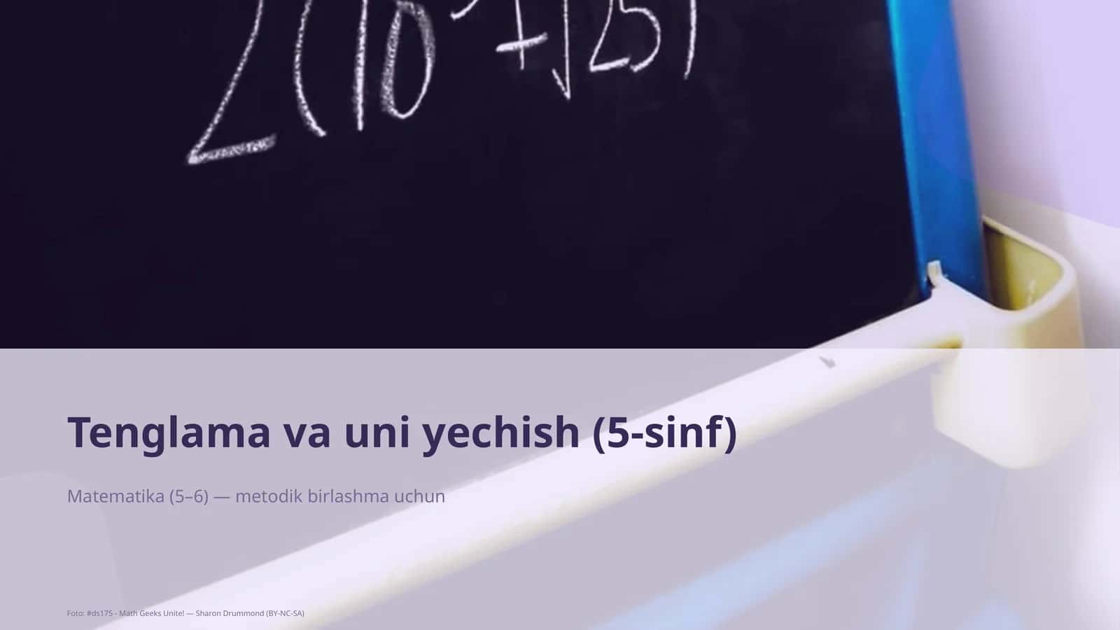 Tenglama va uni yechish (5-sinf) 1