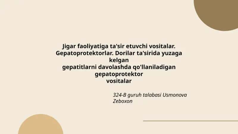 Gepatoprotektor vositalar 1