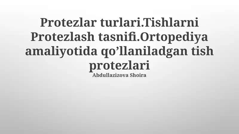 Tish protezlari turlari 1